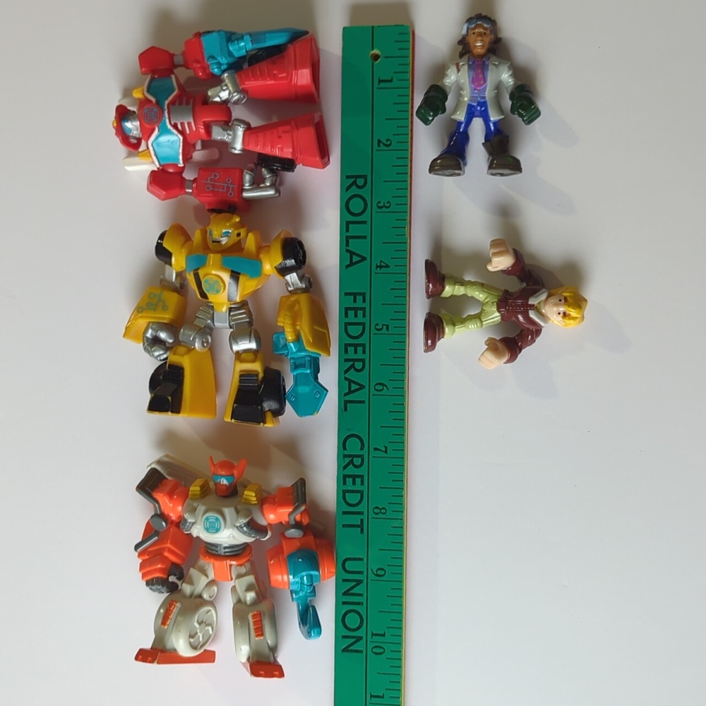 Lot Of 5 Transformers Rescue Bots Doc Green Cody Burns Bumblebee Heatwave Blades - Picture 15 of 15